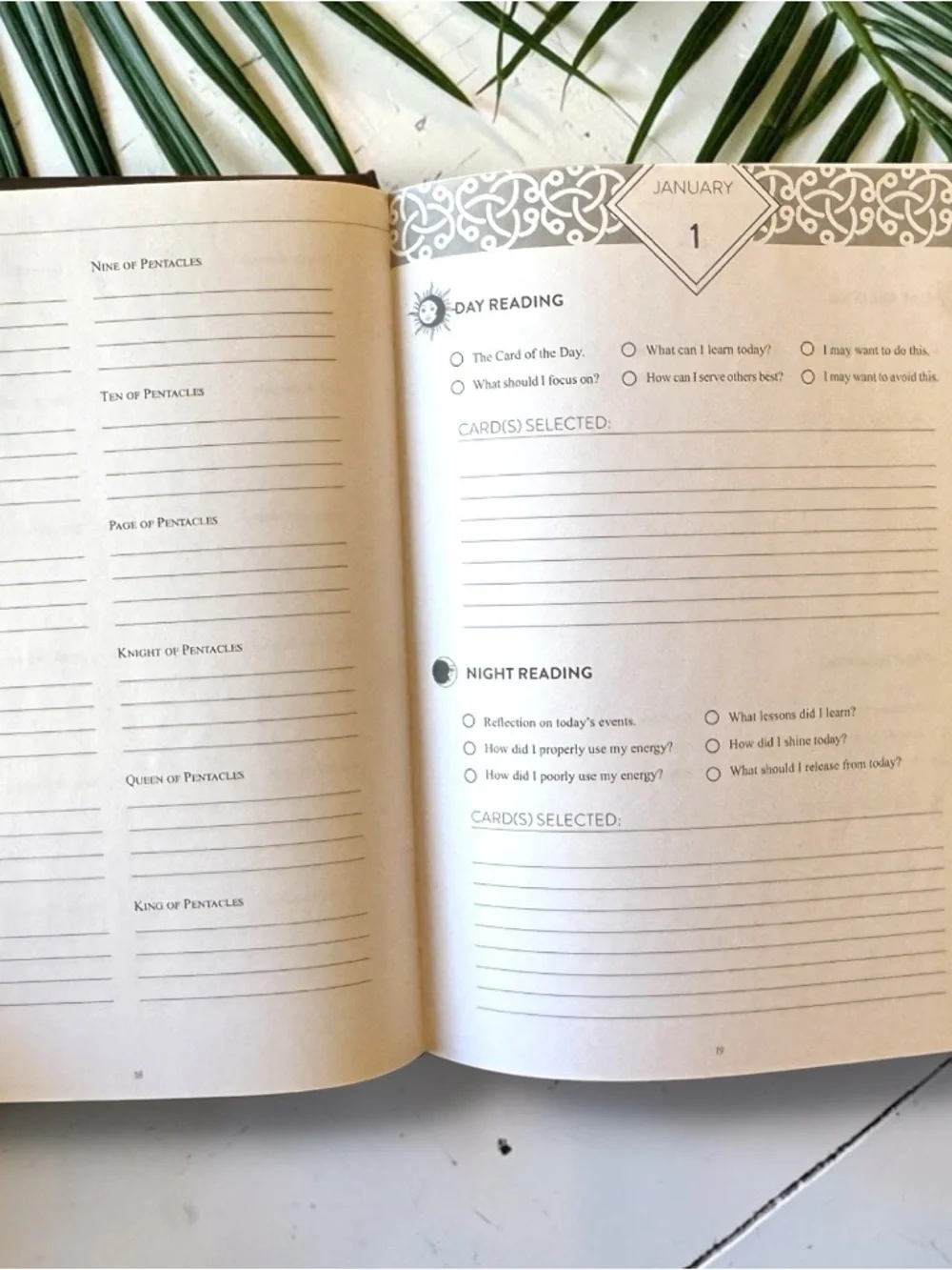 Tarot Tracker A Year-Long Journey Angelo Nasios Hardcover Tarot Journal